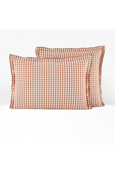 Cottage Checked 100% Cotton Seersucker Pillowcase