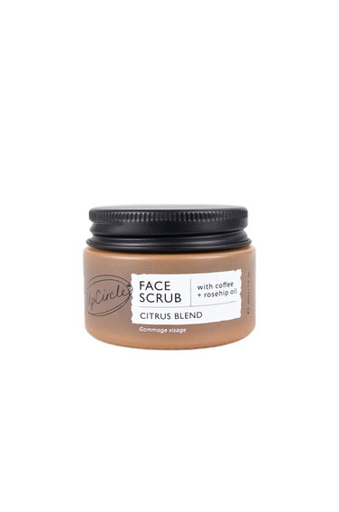 UpCircle Face Scrub Citrus Blend with Coffee + Rosehip Oil - Travel Si