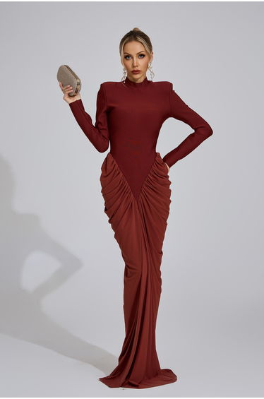 Aneira Sienna Ruching Maxi Dress