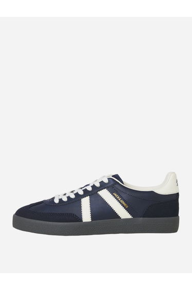 Men Navy Blue Lace Up Suede Sneakers