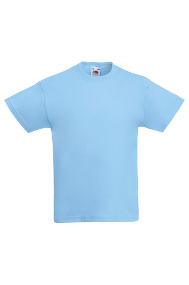 Fruit Of The Loom Childrens/Teens Original Short Sleeve T-Shirt - Sky Blue