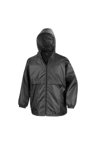 Result Mens Core Adult Windcheater Water Repellent Windproof Jacket - Black