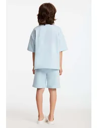 GRIMELANGE BOGOTA Boys Embroidered Crew Neck Blue Tracksuit Set - 5