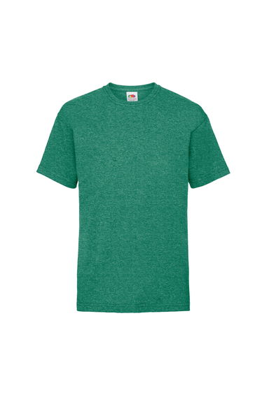 Fruit Of The Loom Childrens/Kids Unisex Valueweight Short Sleeve T-Shirt (Pack of 2) - Retro Heather Green