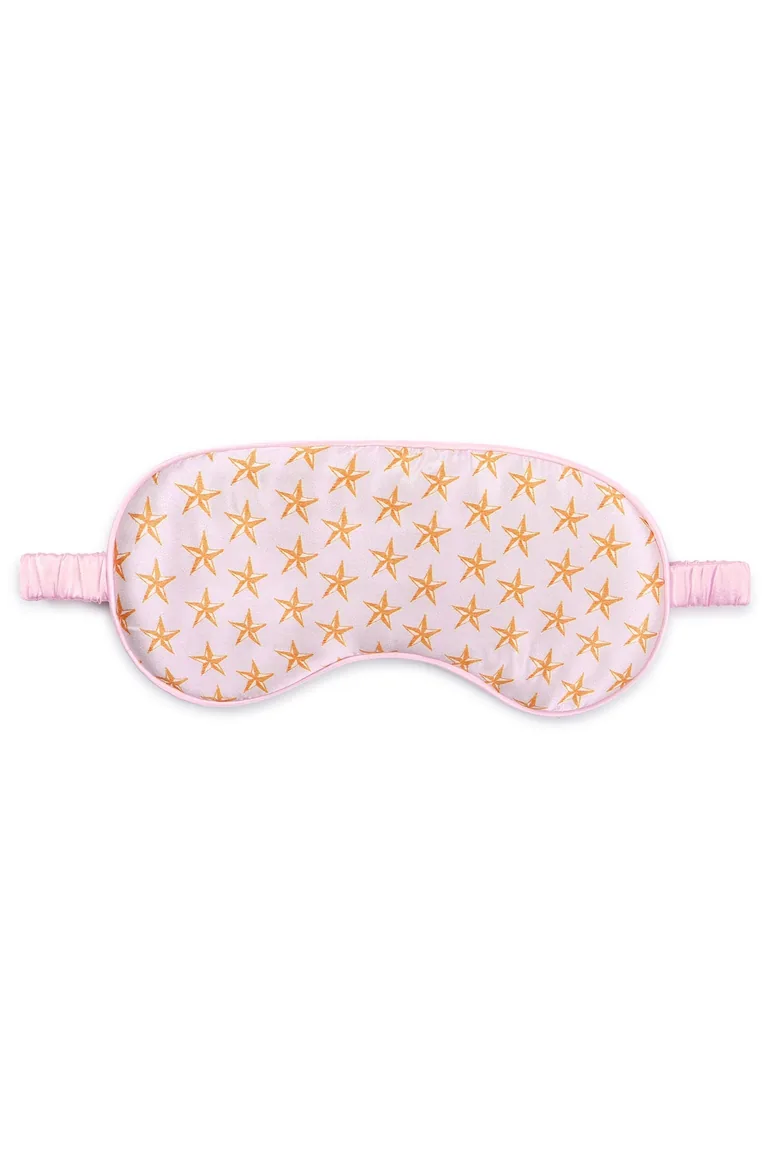 Contour Silk Eye Mask / “Soft Pink Stars” - 1