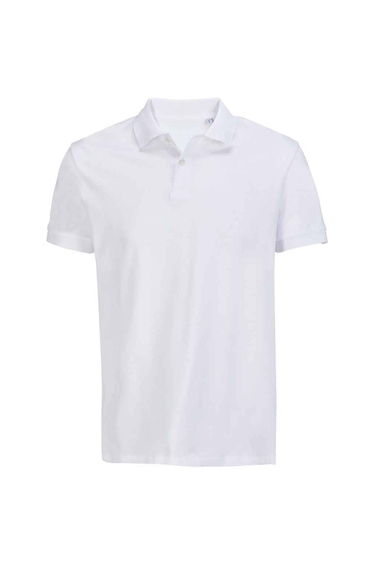 SOLS Pacific Pique Twin Needle Stitch Polo Shirt - White