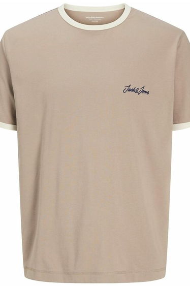 Short Sleeved T-Shirt with Contrasting Collar