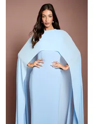 Cape Sleeve Maxi Dress - 1