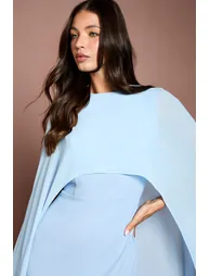 Cape Sleeve Maxi Dress - 3