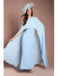 Cape Sleeve Maxi Dress