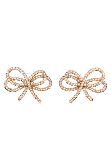 Full Pearl Bowknot Earrings