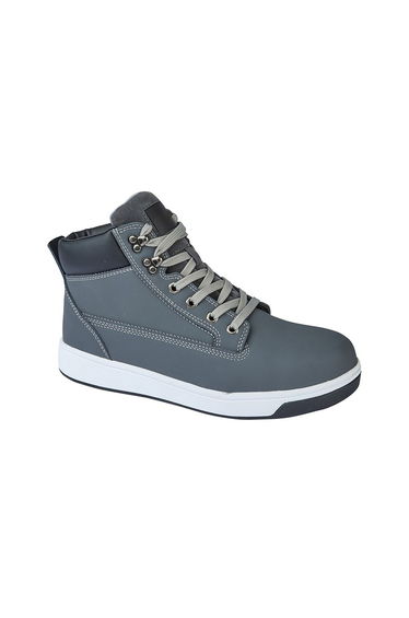 Grafters Mens Toe Capped Safety Trainer Boots - Grey
