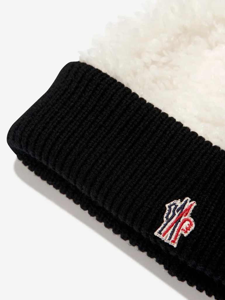 Girls Faux Fur Logo Bobble Hat - 2
