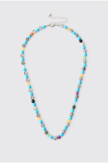 Blue beaded Necklace - blue