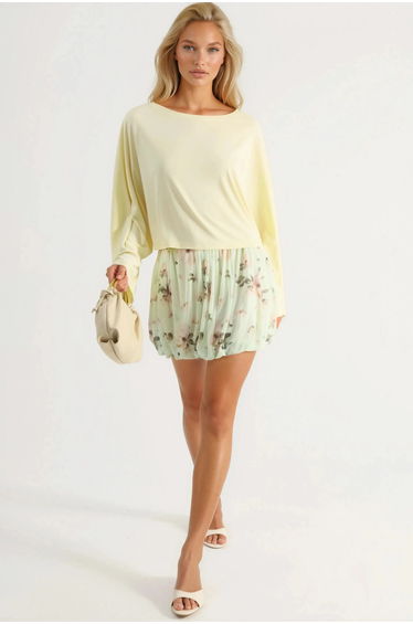 BUSEM Loose Fit Boat Neck Blouse