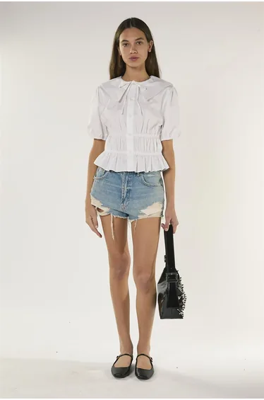 Vintage Blue High Waisted Denim Shorts