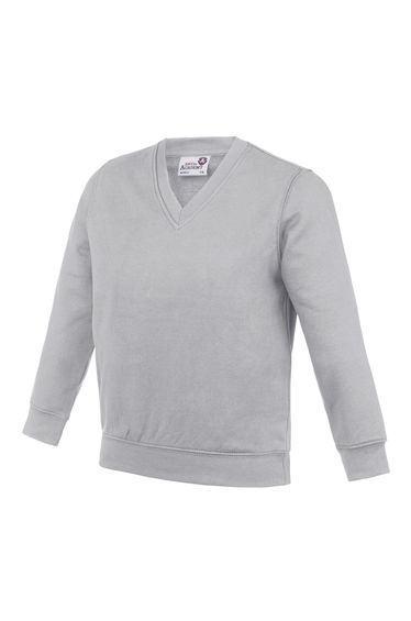 AWDis Academy Childrens/Kids Junior V Neck School Jumper/Sweatshirt - Grey