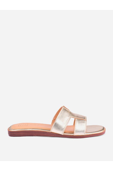 Dory Gold Flat Sandals