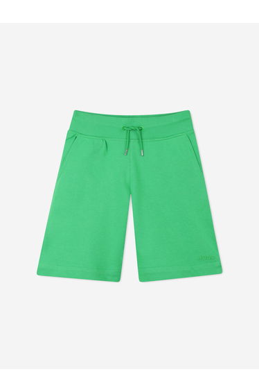 Boys Logo Print Bermuda Shorts in Green