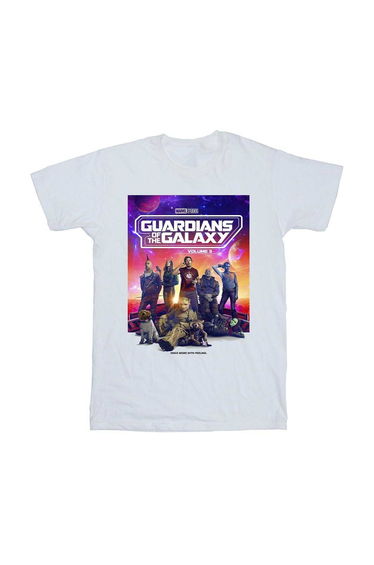 Guardians Of The Galaxy Volume 3 Mens Movie Poster T-Shirt - White