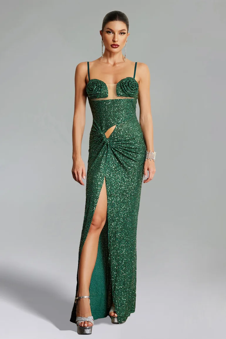 slim fit dress slacks Moara Cut Out Maxi Dress main image 1