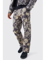 Relaxed Pixelated Camo Trouser - stone