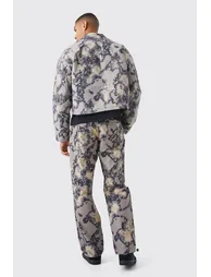 Relaxed Pixelated Camo Trouser - stone - 1
