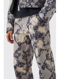 Relaxed Pixelated Camo Trouser - stone - 2