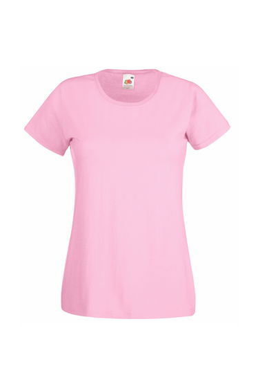 Fruit Of The Loom Ladies/Womens Lady-Fit Valueweight Short Sleeve T-Shirt - Light Pink