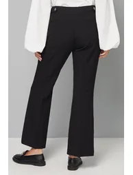Petite Black Smart Bootcut Leg Trousers - 2