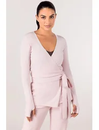 Ballerina Wrap Sweater - CORE LIGHT PINK - 4