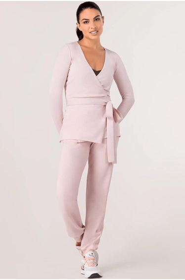 Ballerina Wrap Sweater - CORE LIGHT PINK