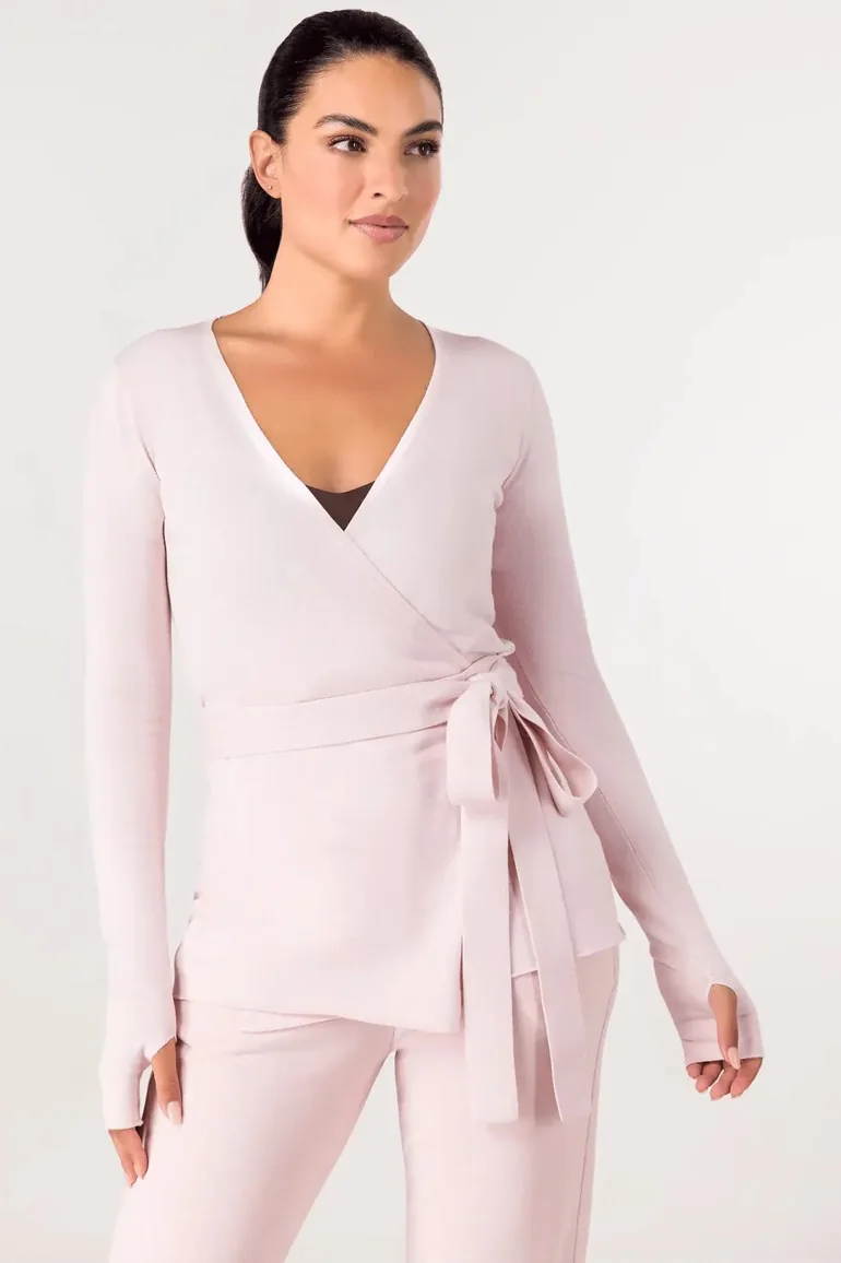 Ballerina Wrap Sweater - CORE LIGHT PINK - 5