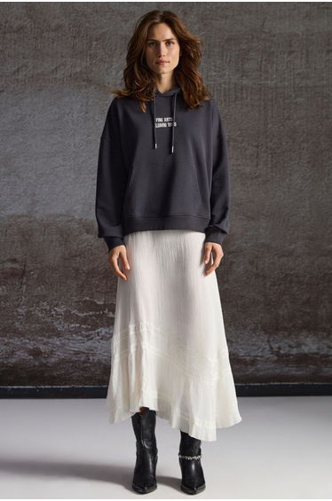 Joyner Women's Anthracite Sweatshirt with Embroidery Detail