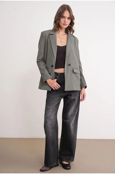 Mixray Long Sleeve Buttoned Blazer