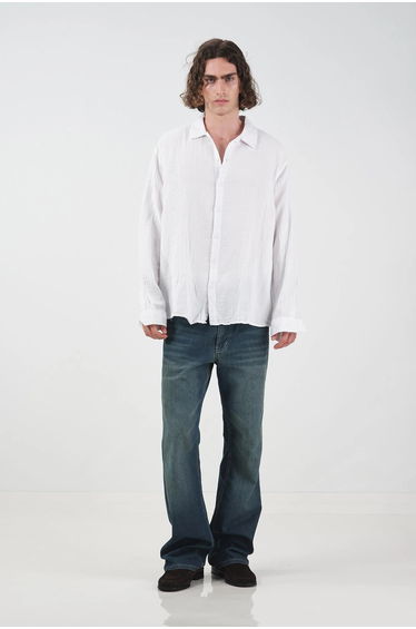 GIESTO Relaxed Fit Textured Long Sleeve Shirt