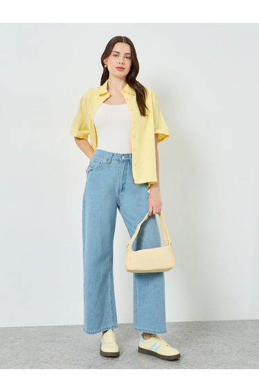 Women Blue Straight Leg Jeans