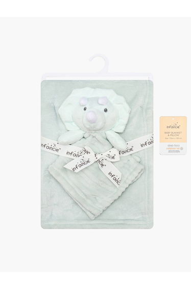 Blanket with Security Toy - Green, Lion