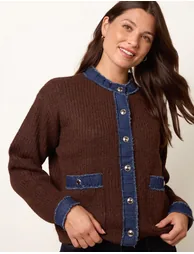 Denim Mix Cardigan