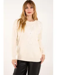 Flower Diamante Jumper