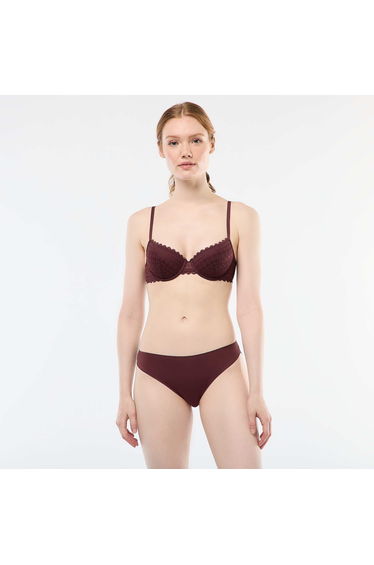 Lace Balconette Bra BROWN