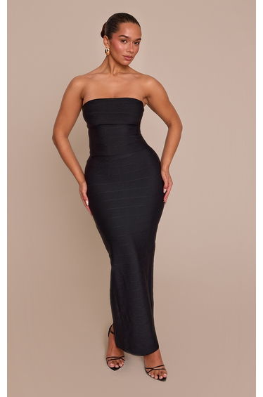 Shape Black Bandage Maxi Skirt