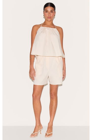 Petite Stone Poplin Floaty Shorts