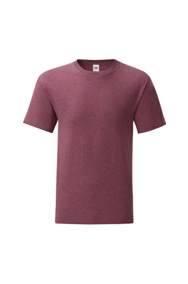 Fruit of the Loom Mens Iconic 150 T-Shirt - Burgundy Heather
