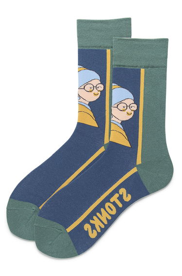 Girl with Pearl Earring Jacquard Crew Socks