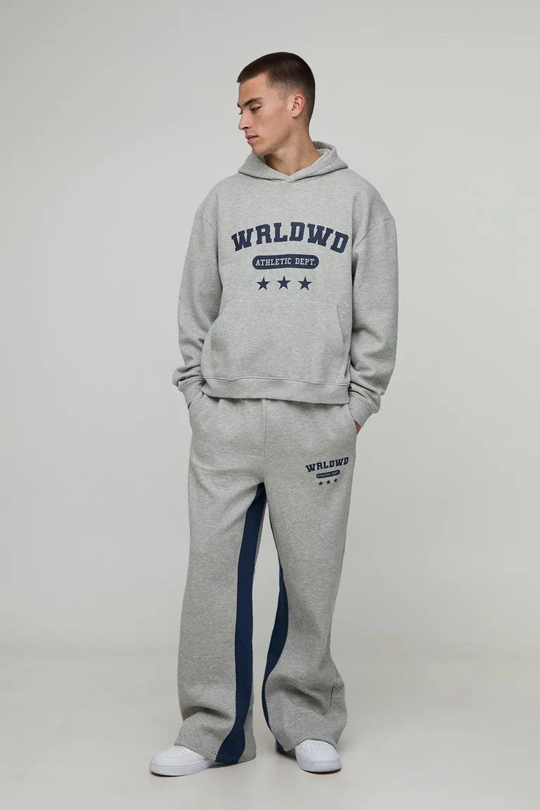 بدلة رياضة بوهو مان باللون الرمادي