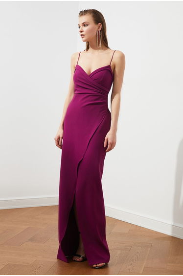 Evening & Prom Dress - Purple - Wrapover