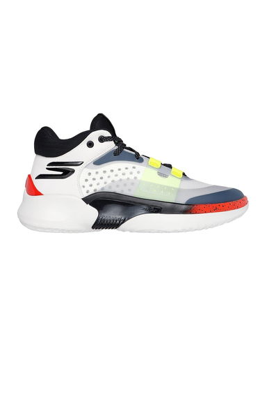 Skechers Mens Resagrip Speckle Basketball Trainers - White/Grey