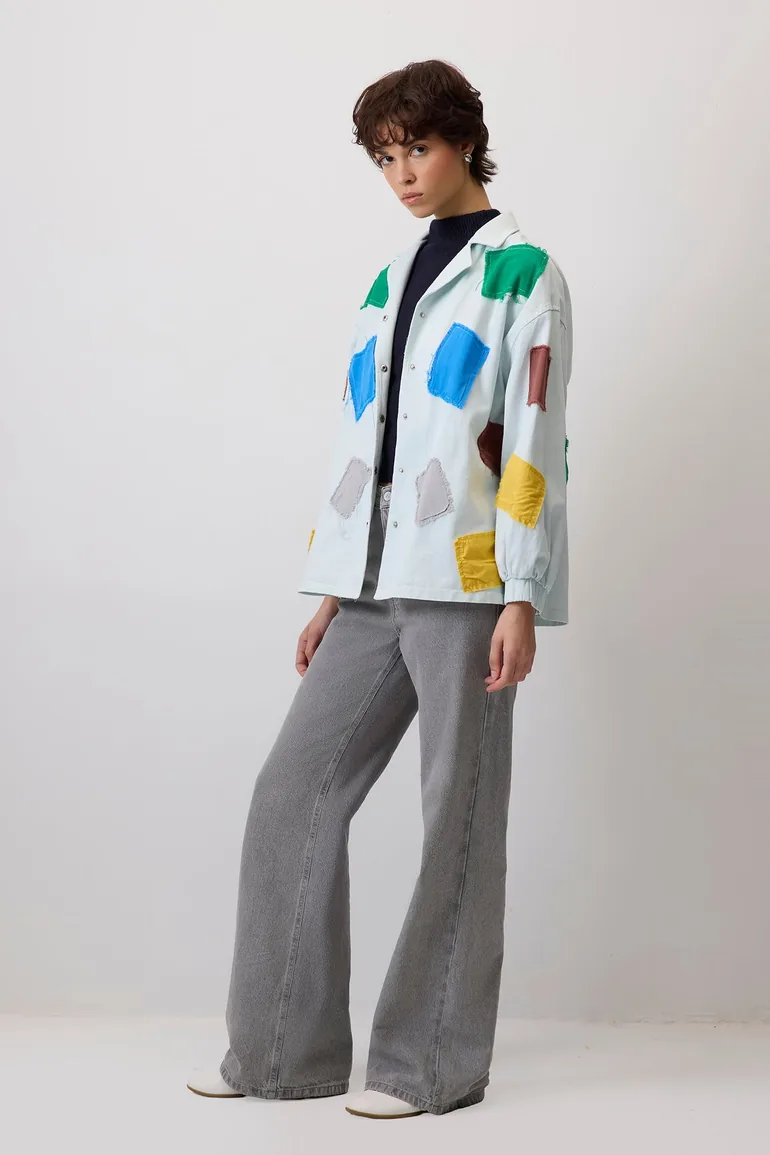 COLORED PATCH GABARDINE JACKET - 2