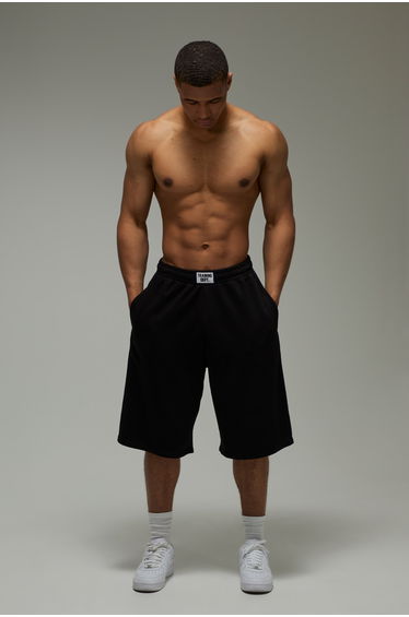 Training Dept Oversized Loopback Jort - black